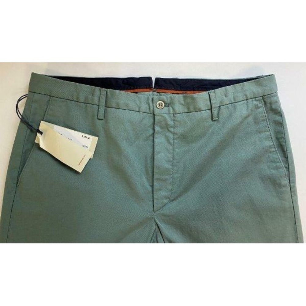 Men Zanella Noah Casual Smart Pants Green Size 34 Cotton $250